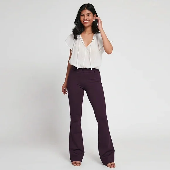 NWOT - Betabrand - Classic Dress Pant Yoga Pant | Bootcut - Purple